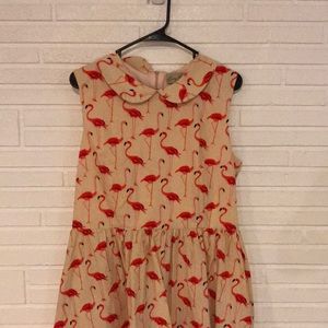 Flamingo Peter Pan Collared Dress